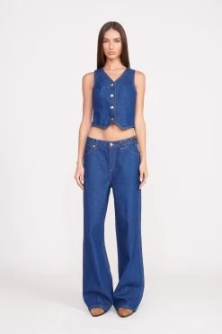 STAUD + WRANGLER THE LOOSE JEAN | DARK RINSE -Staud Outlet Store Wrangler 0593 web