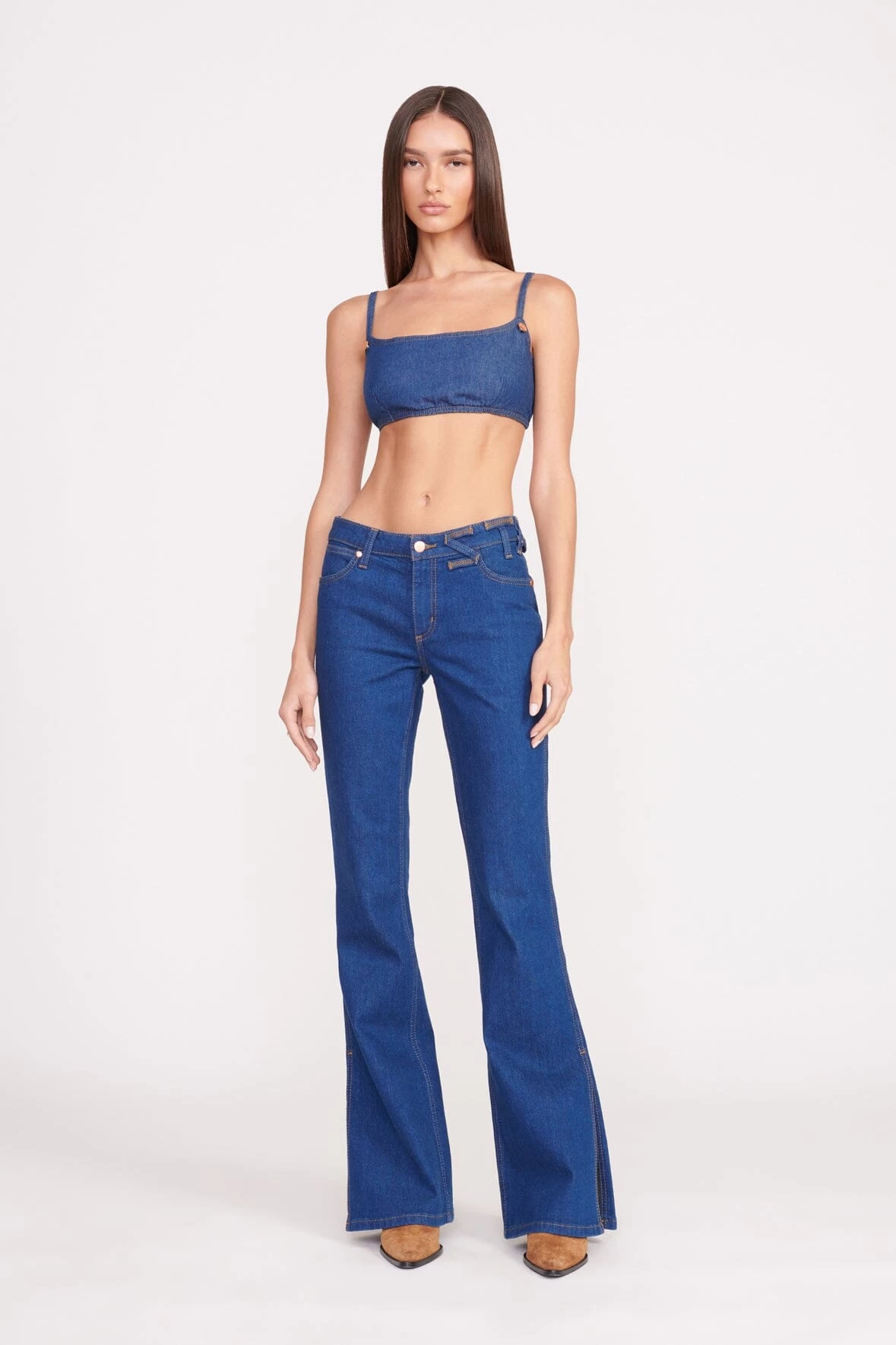 STAUD + WRANGLER THE BIKINI JEAN | DARK RINSE 2 STAUD + WRANGLER THE BIKINI JEAN | DARK RINSE - Image 2