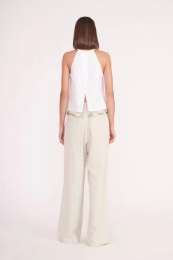 LUISA PANT | OAT MILK -Staud Outlet Store alondra top white 05708 web 1