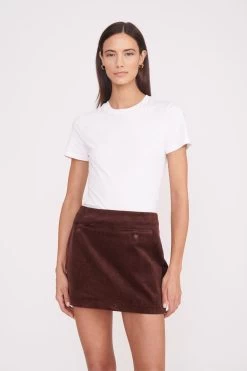 ANNETTE SKIRT | MAHOGANY -Staud Outlet Store annette skirt mahogany 2 2c168275 2ae5 48f0 bd9f 87d1fa5564be