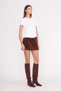 ANNETTE SKIRT | MAHOGANY -Staud Outlet Store annette skirt mahogany 4 82f08c24 3437 43fd 9d03 2f8337e91cd7
