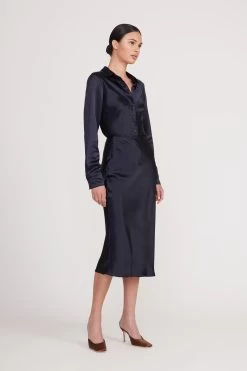 BOGART TOP | NAVY -Staud Outlet Store bogart top navy 16 580947e6 01f3 47c7 a609 a74a966b4d37