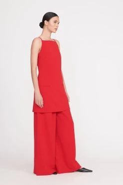 CALEB PANT | RUBY -Staud Outlet Store caleb pant ruby 6 cdb404fa 7177 4afd aa73 d825f067b8c6