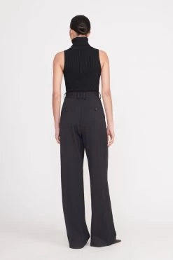 LUISA PANT | BLACK SUITING -Staud Outlet Store callum top black 2 9a8e7513 df58 44e5 89c6 e00e33cf6f2f