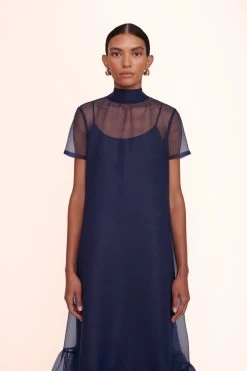 CALLUNA DRESS | NAVY 11 CALLUNA DRESS | NAVY -Staud Outlet Store calluna dress navy 01258 web