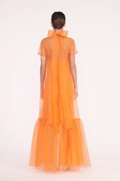 CALLUNA DRESS | NECTARINE -Staud Outlet Store calluna dress nectarine 02218 web