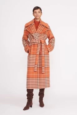 CARVER COAT | PERSIMMON MEGA PLAID 11 CARVER COAT | PERSIMMON MEGA PLAID -Staud Outlet Store carver coat persimmon mega plaid 4 c35e8087 14f6 4671 98cf fba10d06489a
