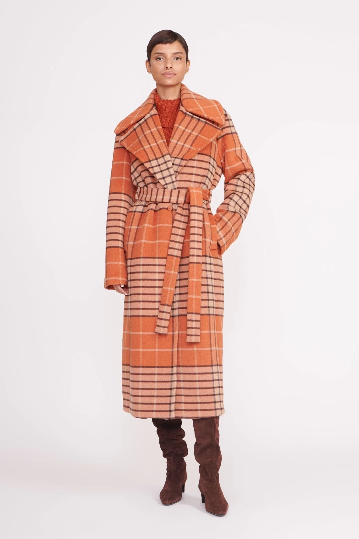 CARVER COAT | PERSIMMON MEGA PLAID 1 CARVER COAT | PERSIMMON MEGA PLAID