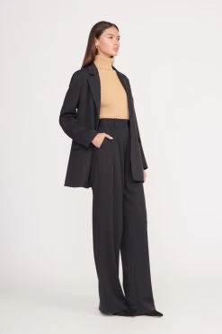 LUISA PANT | BLACK SUITING -Staud Outlet Store city blazer black 4 8daa9b1d 4cf6 4413 bcf2 9571fe4e464f