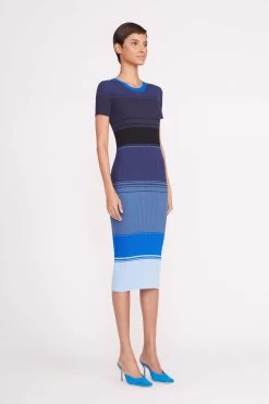 COLLEEN DRESS | MIDNIGHT GLACIER -Staud Outlet Store colleen dress midnight glacier 3 15e90d3e c8f0 4a55 b6c9 9f1005ceec19