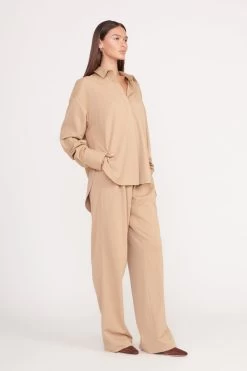 COLTON SHIRT | CAMEL SUITING -Staud Outlet Store colton shirt camel 3 473b1b87 18d3 4bf9 91b3 35d30f27830e