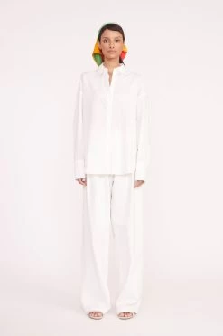 SILK SCARF | MARBLE WAVE -Staud Outlet Store colton shirt white 00547 web 1