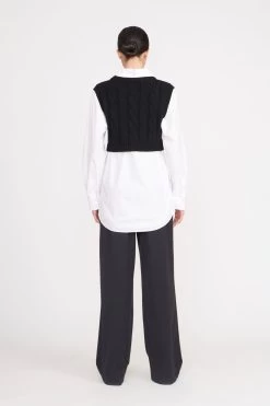 COOPER TOP | BLACK WHITE -Staud Outlet Store cooper top black white 2 389f3fb5 c4da 4541 80a3 bb15829569a5