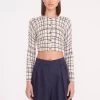 DEANNA SWEATER | CREME DRAWN PLAID