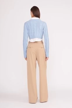 DUKE SWEATER | FRENCH BLUE WHITE -Staud Outlet Store duke sweater french blue white 5 1777a253 f12d 486e a64b 378eb7aee518