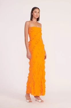 ELVIRE DRESS | NECTARINE -Staud Outlet Store elvire dress nectarine 02325 web