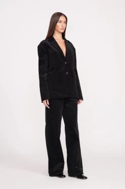 TREK OVERSIZED BLAZER | BLACK -Staud Outlet Store fall 23 0053 web