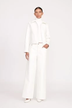 GRAYSON PANT | WHITE VEGAN PATENT -Staud Outlet Store fall 23 1200 web 35fcd132 ef65 4e96 b986 9a929af031d2