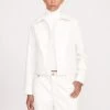 GLAZING JACKET | WHITE VEGAN PATENT