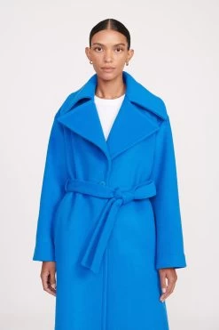 CARVER COAT | DIRECTOR BLUE -Staud Outlet Store fall 23 1593 web