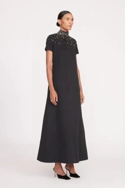 ILANA DRESS | BLACK SILVER 8 ILANA DRESS | BLACK SILVER -Staud Outlet Store fall 23 1633 web
