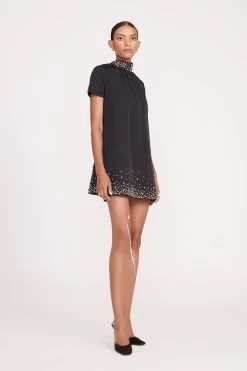 MINI ILANA DRESS | BLACK SILVER -Staud Outlet Store fall 23 1659 web