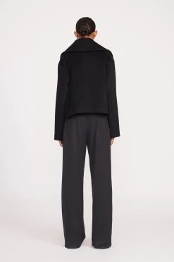CARVER CROPPED COAT | BLACK -Staud Outlet Store fall 23 1969 web