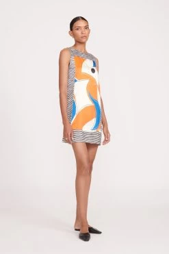 HEPBURN DRESS | MOD FOULARD -Staud Outlet Store fall 23 2055 web