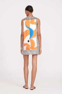 HEPBURN DRESS | MOD FOULARD -Staud Outlet Store fall 23 2061 web