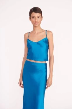 ANGELA SKIRT | ISLAND BLUE -Staud Outlet Store gracie top angela skirt island blue 05912 web 4ffa9b82 d056 4b05 bcdd 1322854db03c
