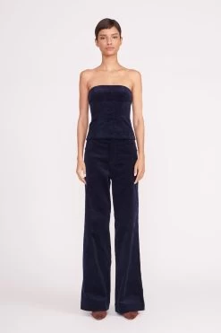 GRAYSON PANT | NAVY -Staud Outlet Store grayson pant navy 3 c1224974 730a 4438 a23c feba72421dfb