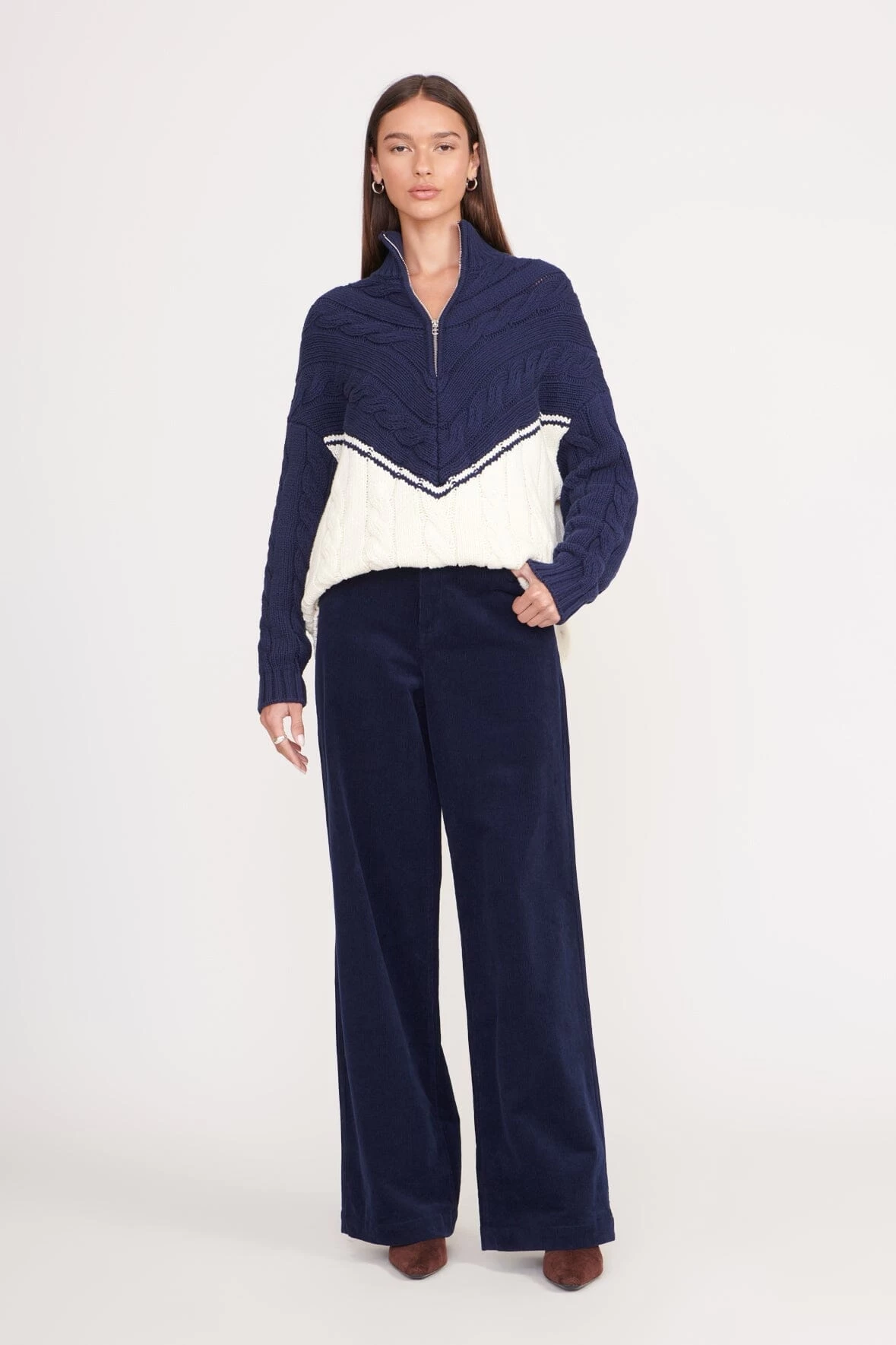 HAMPTON SWEATER | NAVY IVORY 5 HAMPTON SWEATER | NAVY IVORY - Image 5