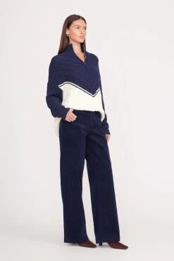 HAMPTON SWEATER | NAVY IVORY 8 HAMPTON SWEATER | NAVY IVORY -Staud Outlet Store hampton sweater navy ivory 5 8c7b2f49 b715 4092 8158 6caf3641a326