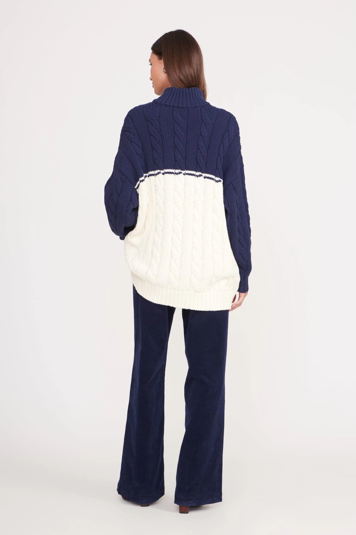 HAMPTON SWEATER | NAVY IVORY 4 HAMPTON SWEATER | NAVY IVORY - Image 4