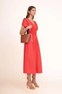 DIAMOND MINI TOTE | TAN CREAM -Staud Outlet Store jackson dress hibiscus 1 9