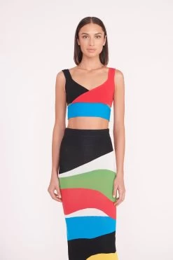 KARINA SKIRT | MARBLE WAVE 9 KARINA SKIRT | MARBLE WAVE -Staud Outlet Store karina skirt marble wave 02385 web