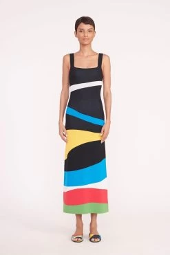 CASPIAN SLIDE | MARBLE WAVE -Staud Outlet Store katie dress marble wave 02349 web