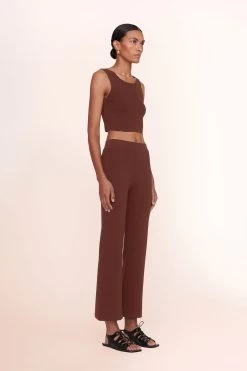 NOOR TOP | BARK 8 NOOR TOP | BARK -Staud Outlet Store lexi top black estella pant black 00927 web 1