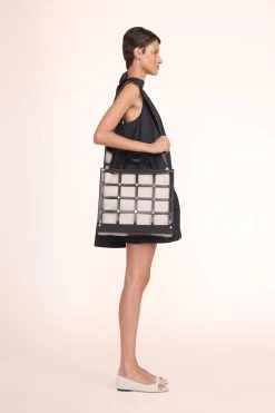 EMMA TOTE | BLACK NATURAL -Staud Outlet Store marlowe dress black 00128 web