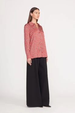 MARTHA TUNIC | RUBY GEOSCAPE -Staud Outlet Store martha tunic ruby geoscape 9 a132885c fe30 4e1e bf61 3cc71e4088cd
