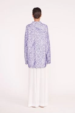 MELODY TOP | BLUE PALM 11 MELODY TOP | BLUE PALM -Staud Outlet Store marza pant white 05583 web