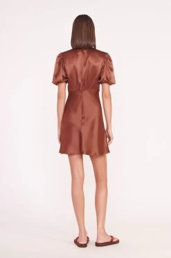 MINI MILLA DRESS | CLOVE -Staud Outlet Store mini milla dress clove 02595 web