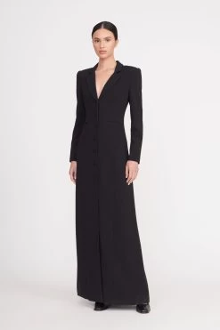 ONASSIS COAT | BLACK -Staud Outlet Store onassis coat black 5 75452c4e 74c3 4f25 9020 216d20b27ccf