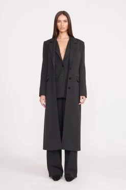 RALPH COAT | BLACK -Staud Outlet Store ralph coat black luisa pant black 0151 web