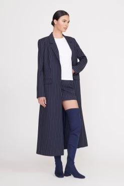 RALPH COAT | NAVY PINSTRIPE -Staud Outlet Store ralph coat navy pinstripe 4 web 940aeb91 39b9 4fb9 8bdd c56d7d1a1457