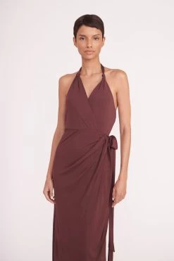 REAGAN DRESS | BARK -Staud Outlet Store reagan dress bark 01557 web