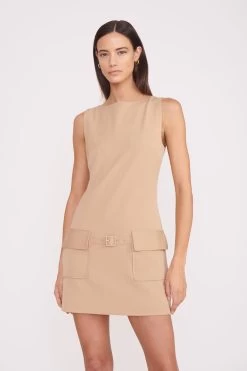 SHEILA DRESS | CAMEL -Staud Outlet Store sheila dress camel 1