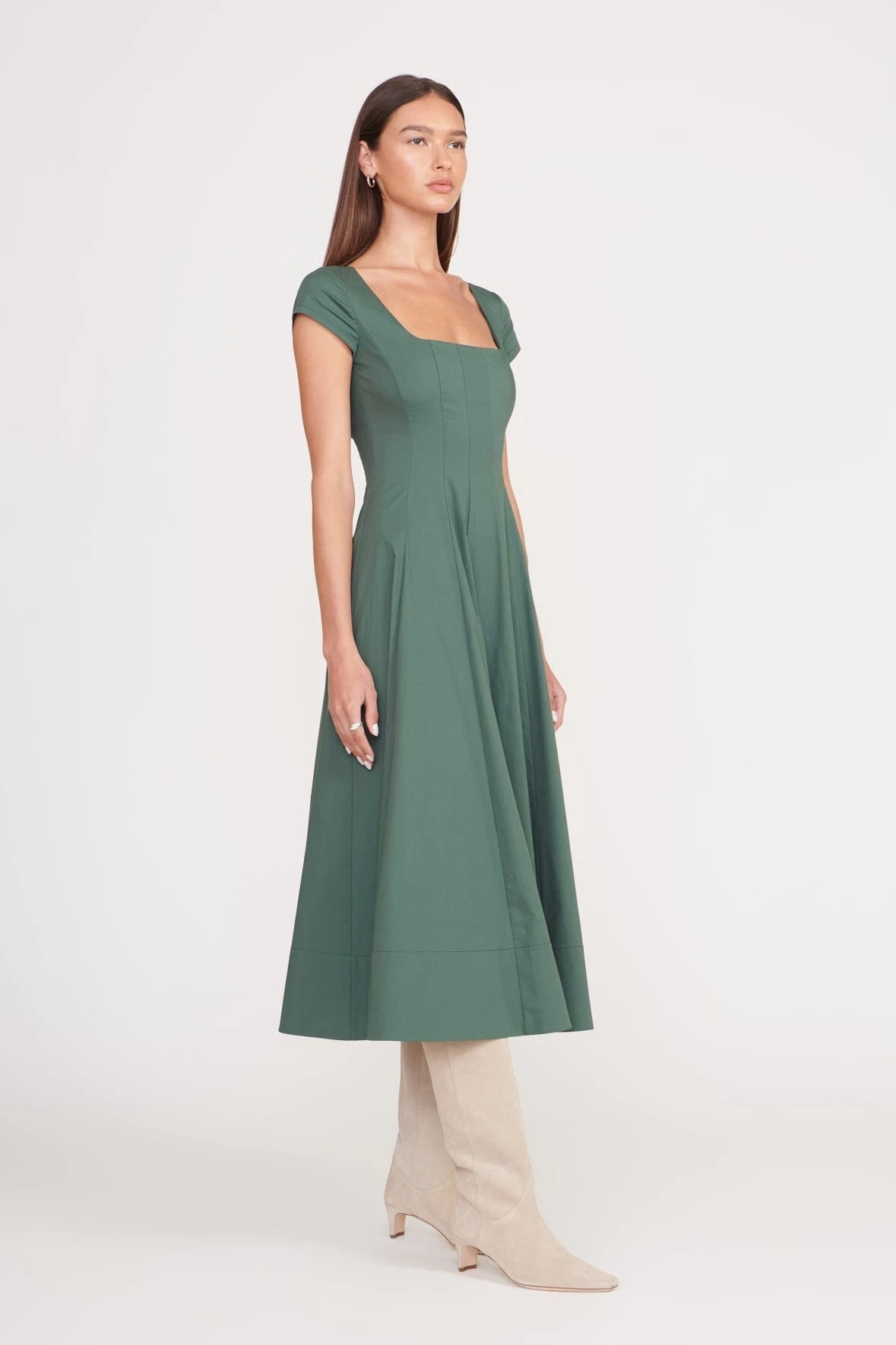 SHORT SLEEVE WELLS DRESS | PINE 2 SHORT SLEEVE WELLS DRESS | PINE - Image 2