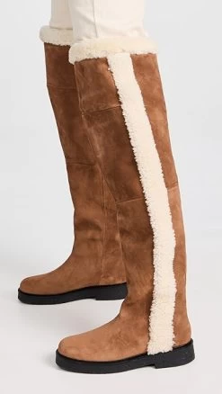 STAUD Rowan Over The Knee Shearling Boots -Staud Outlet Store staud3129210681 1670343804518 2 0. UX357 QL90
