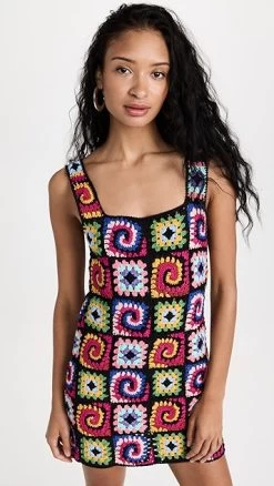 STAUD Psychedelic Dress